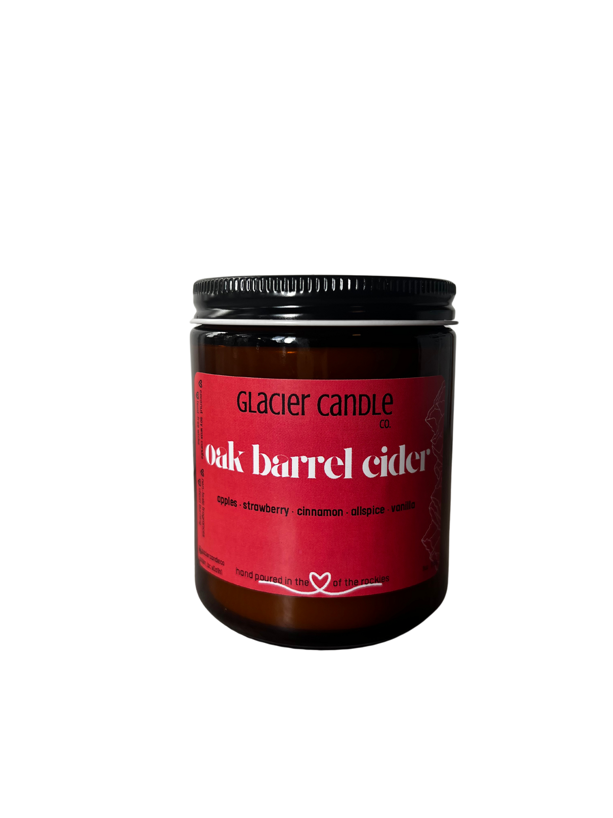 oak barrel cider 16oz amber jar