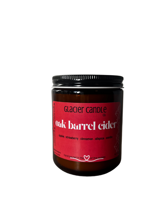 oak barrel cider 8oz amber jar