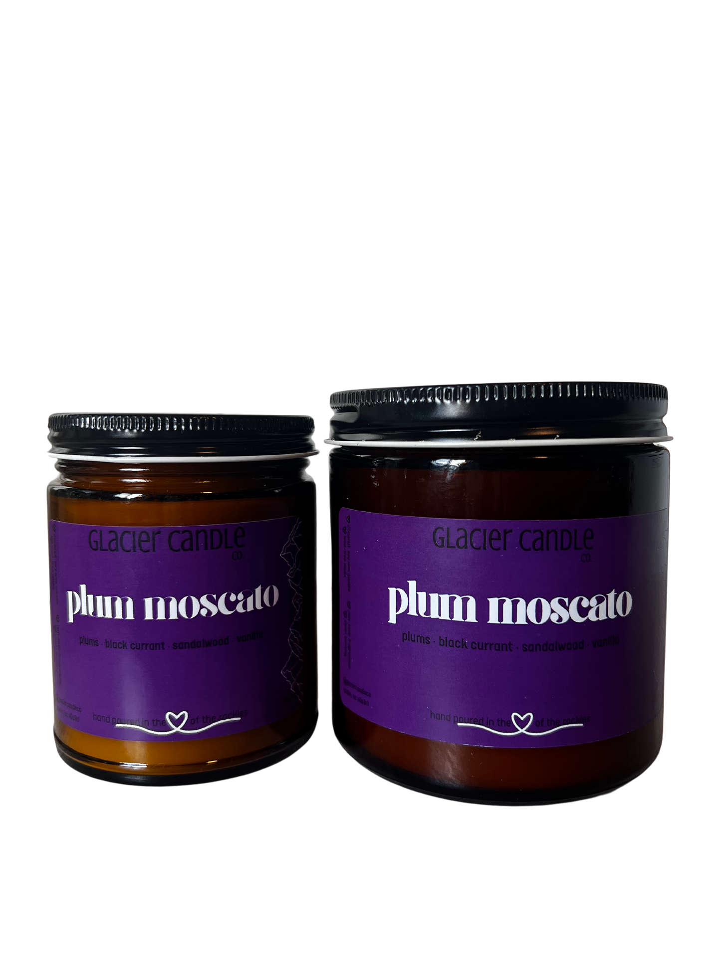 plum moscato 8oz amber jar