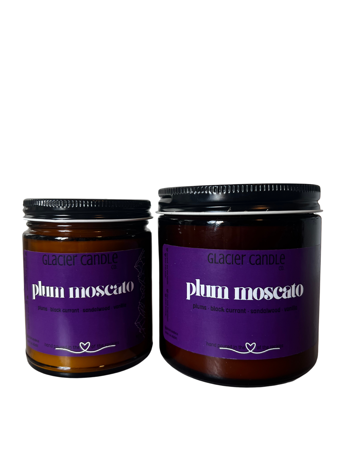 plum moscato 16oz amber jar