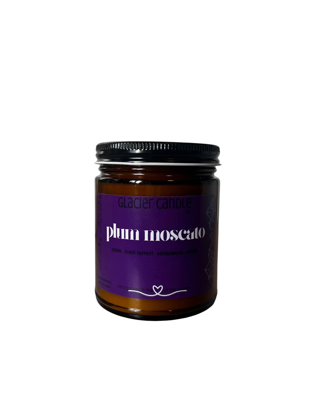 plum moscato 8oz amber jar