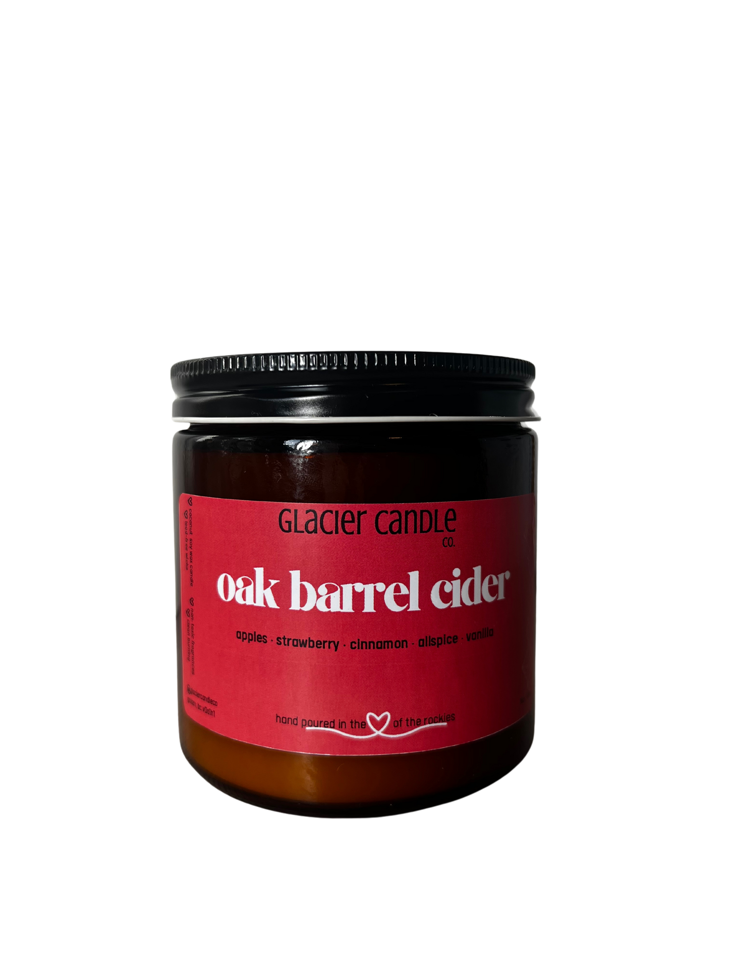 oak barrel cider 8oz amber jar